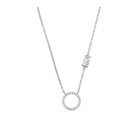 michael kors pendant necklace silver|michael kors pendant necklace.